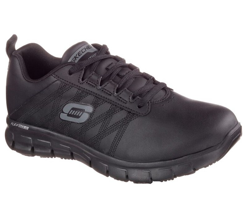 Skechers Dam Svarta Snörskor - Work Relaxed Fit: Sure Track - Erath Sr - Sverige (XIUVJ-0127)